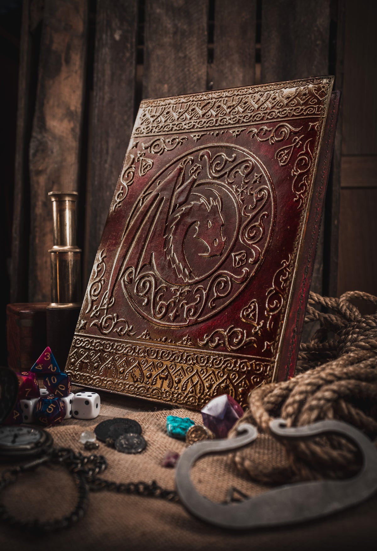 Dungeon Master (Refillable) Real Leather Notebook | Journal | Sketchbook | Campaign Log