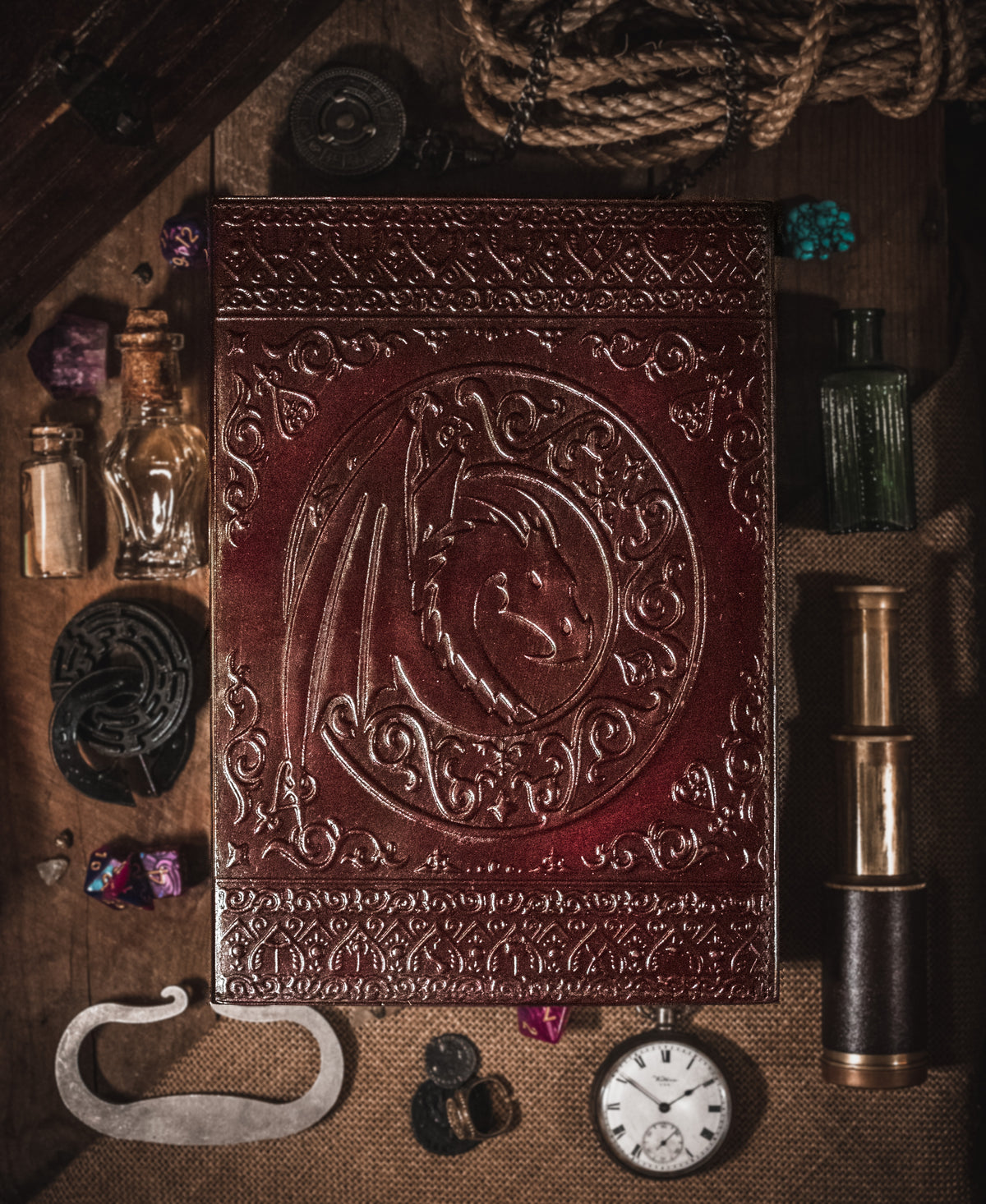 Dungeon Master (Refillable) Real Leather Notebook | Journal | Sketchbook | Campaign Log