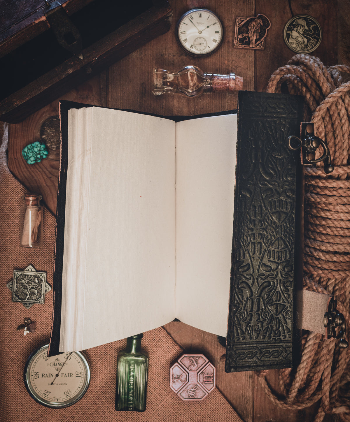 Miskatonic University Black Real Leather Notebook Journal Sketchbook Arkham Horror LCG Campaign Log