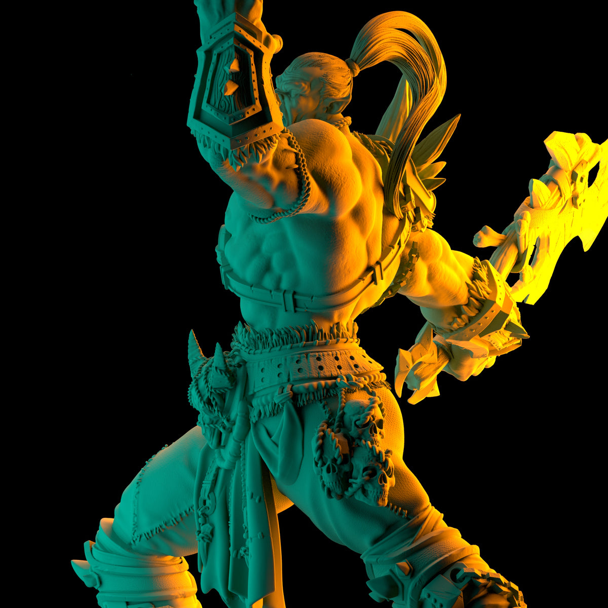 ORC Figure - Gnadug The Bonebreaker | Resin model | Collectible / Wargaming / RPG / Bust