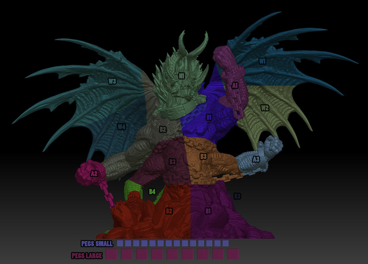 IMPRISONED ABYSSAL LORD - Epic Model | Dungeons and Dragons | Pathfinder | War Gaming