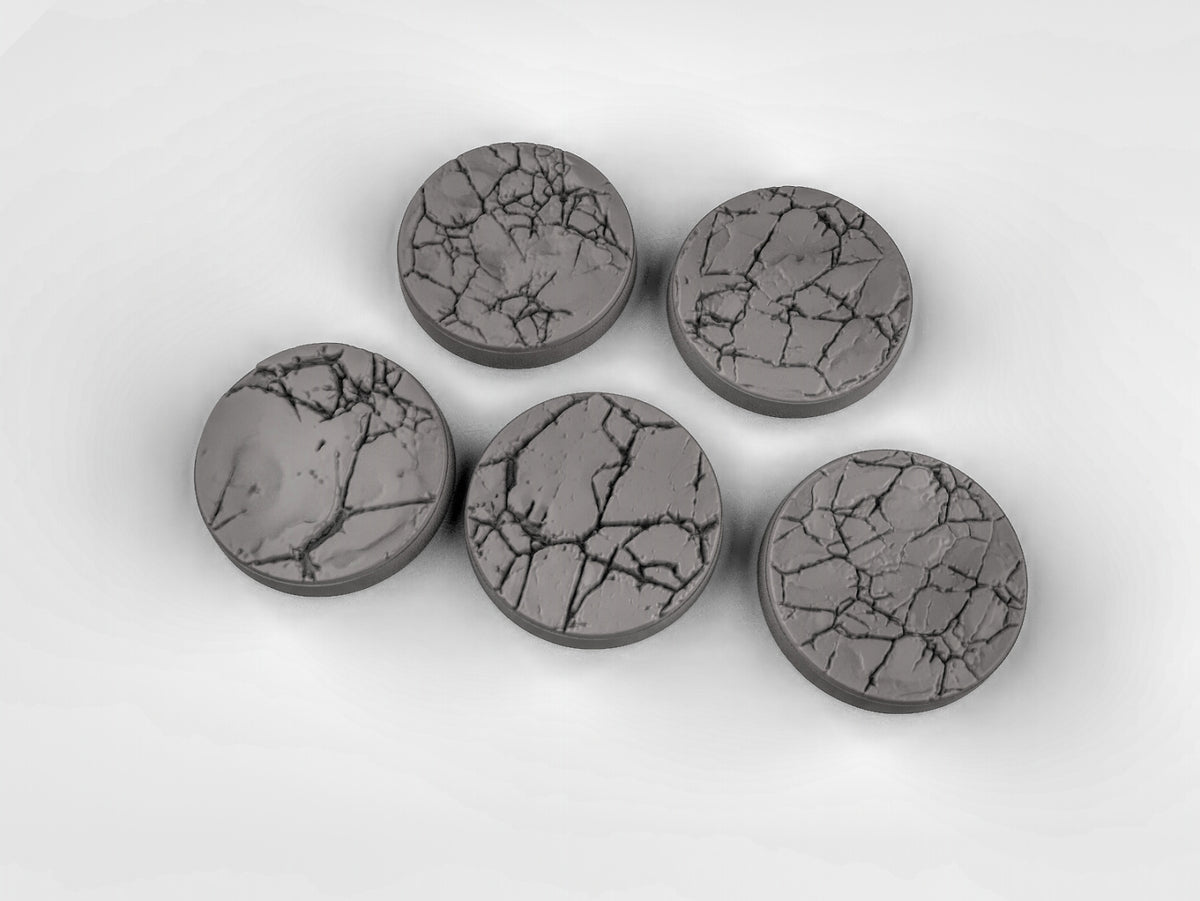Cracked Earth Bases Resin 3D Models for Dungeons & Dragons & Board RPGs