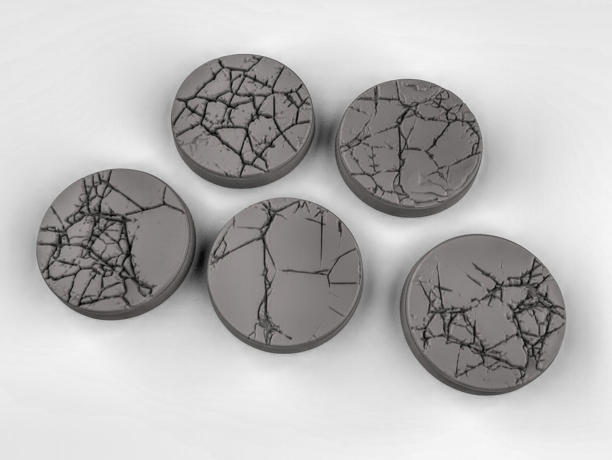 Cracked Earth Bases Resin 3D Models for Dungeons & Dragons & Board RPGs