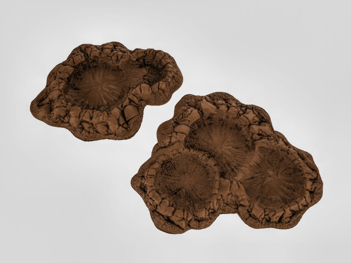 Crater Terrain 5 Pieces Resin Model for Dungeons & Dragons & Board RPGs