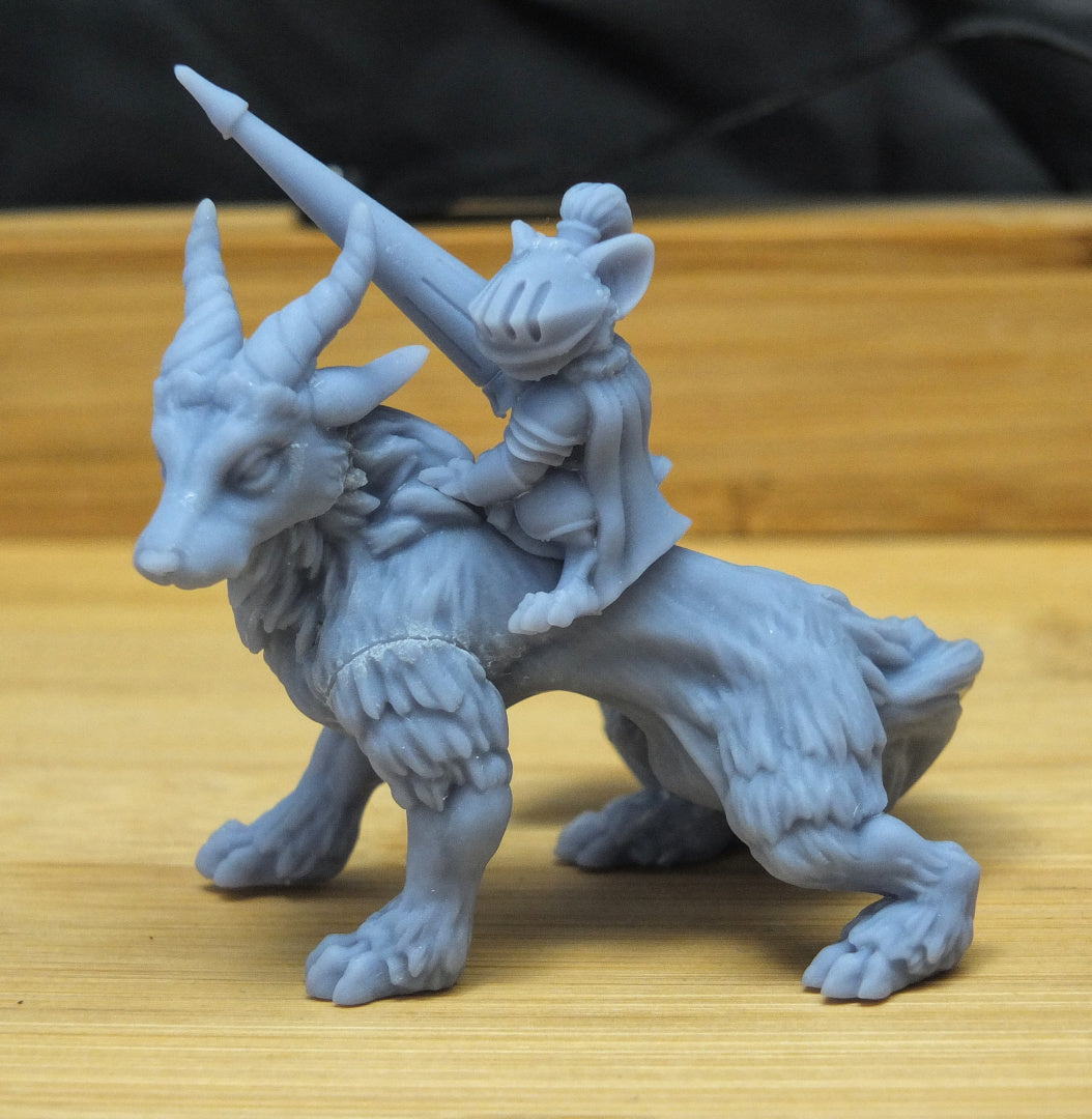 Mousle knight on mount Resin 3D Models for Dungeons & Dragons & Board RPGs