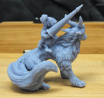 Mousle knight on mount Resin 3D Models for Dungeons & Dragons & Board RPGs