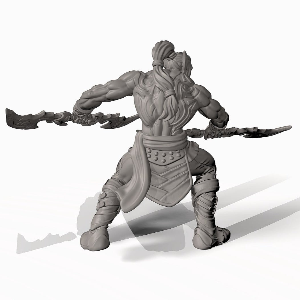 Wood Elf Blade Dancer- Pit Fighter Champion Miniature