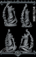 BATTLE DJINN - Miniature | All Sizes | Dungeons and Dragons | Pathfinder | War Gaming