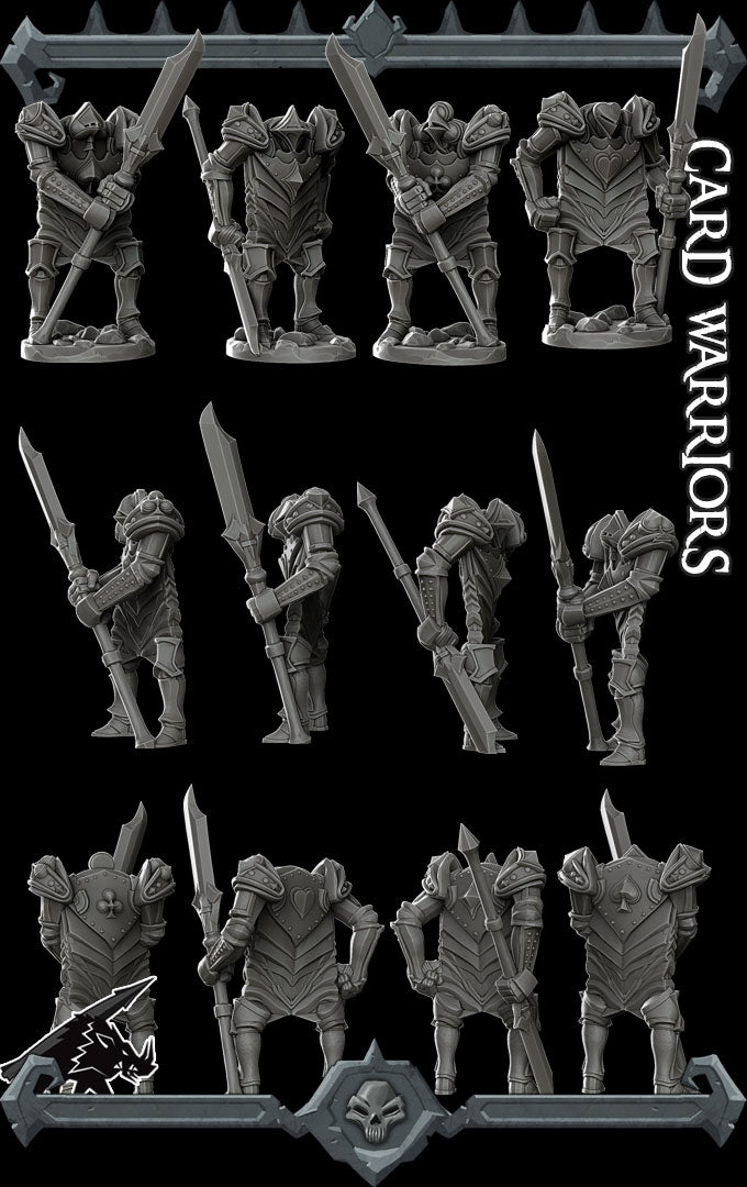 CARD WARRIORS - Miniature | All Sizes | Dungeons and Dragons | Pathfinder | War Gaming
