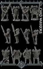 CARD WARRIORS - Miniature | All Sizes | Dungeons and Dragons | Pathfinder | War Gaming