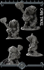 CAVE TROLL - Miniature | All Sizes | Dungeons and Dragons | Pathfinder | War Gaming
