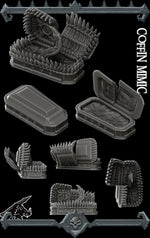 COFFIN MIMIC - Miniature Model | Dungeons and dragons | Cthulhu | Pathfinder | RPGs