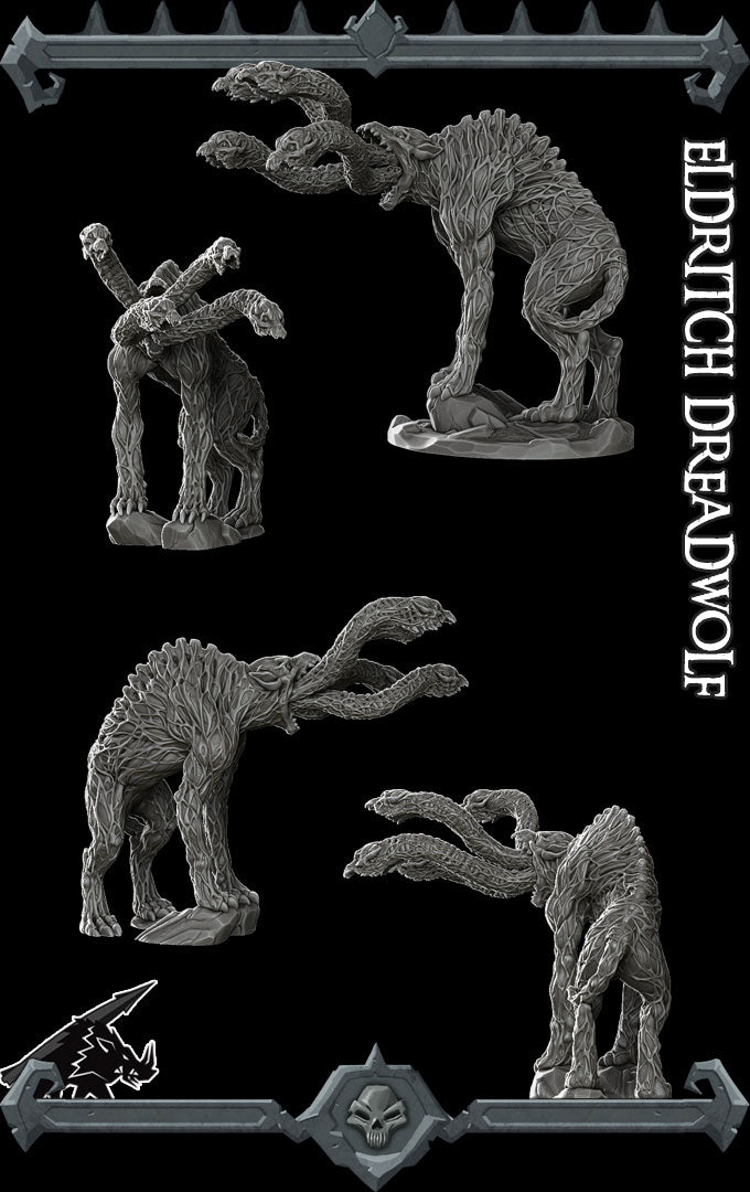 ELDRITCH DREADWOLF - Miniature Model -All Sizes | Dungeons and Dragons | Pathfinder | War Gaming