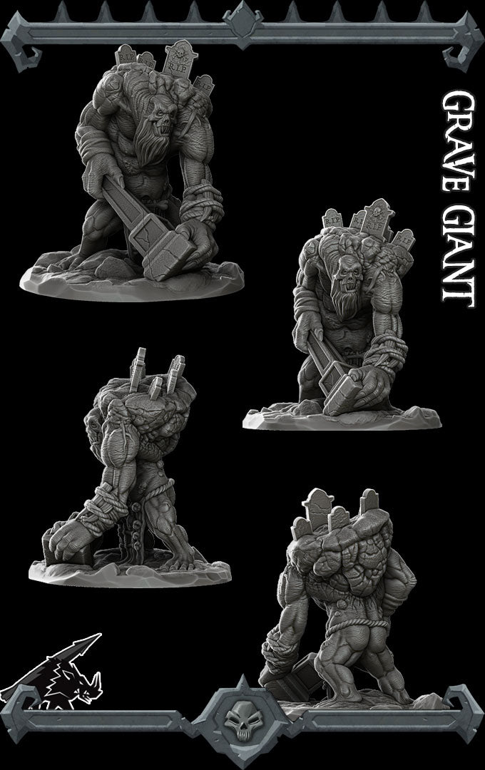 GRAVE GIANT - Miniature | All Sizes | Dungeons and Dragons | Pathfinder | War Gaming