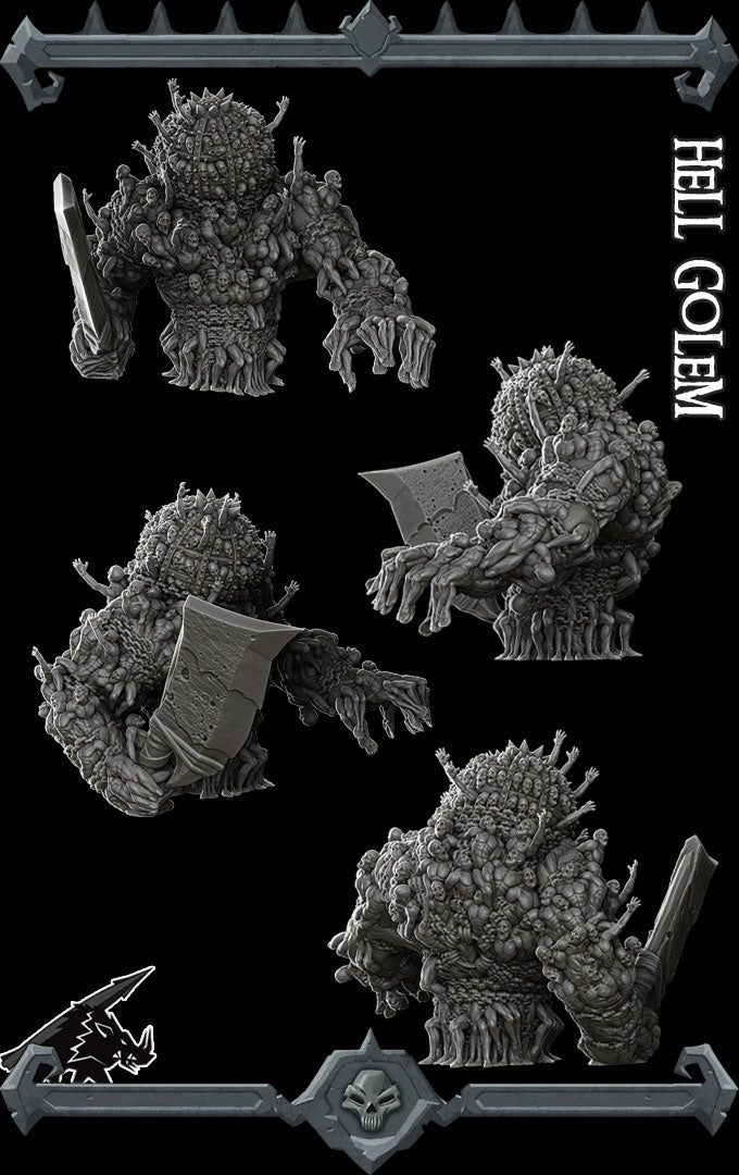 HELL GOLEM - Monster miniature | All Sizes | Dungeons and Dragons | Pathfinder | War Gaming