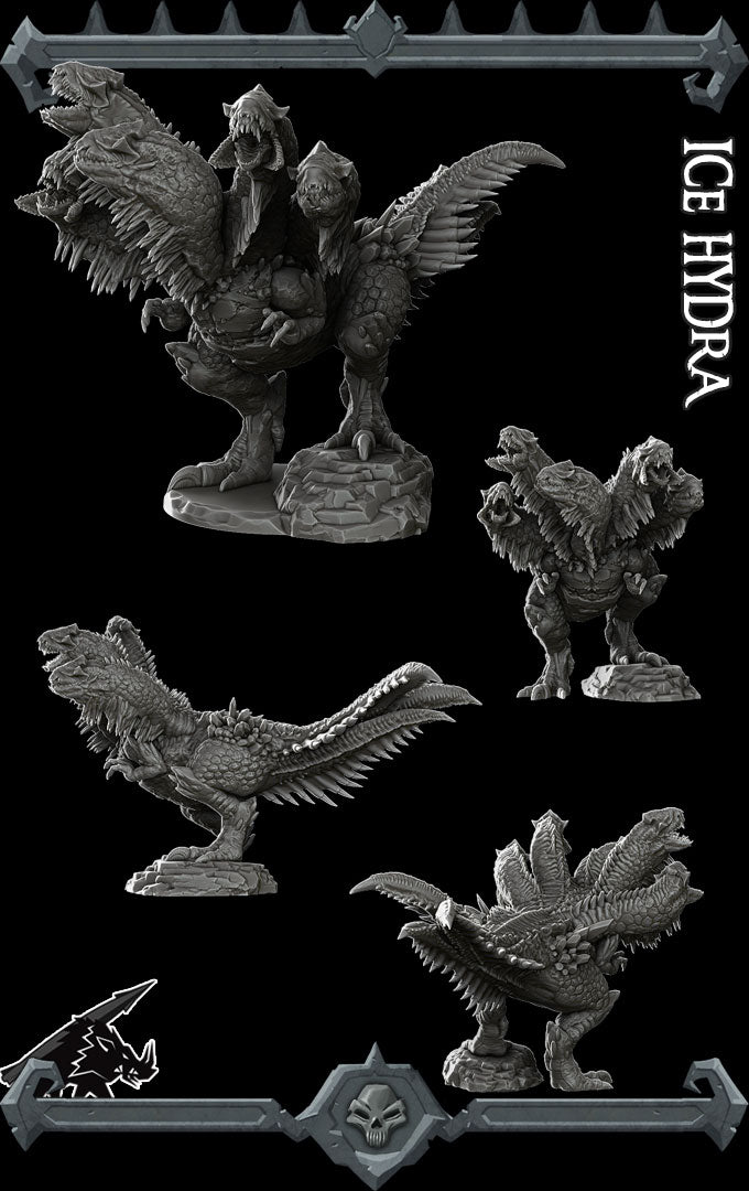 ICE HYDRA - Miniature | Dungeons and dragons | Cthulhu | Pathfinder | War Gaming