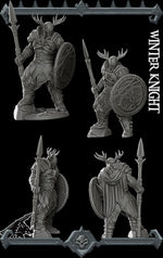 WINTER KNIGHT - Miniature | All Sizes | Dungeons and Dragons | Pathfinder | War Gaming