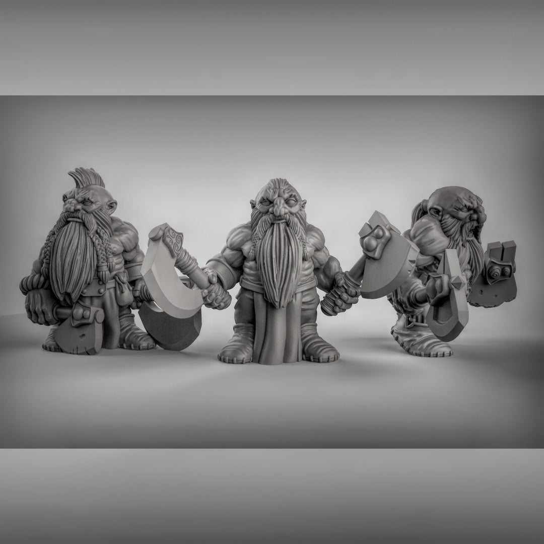 Dwarf Berserkers Resin 3D Models for Dungeons & Dragons & Board RPGs