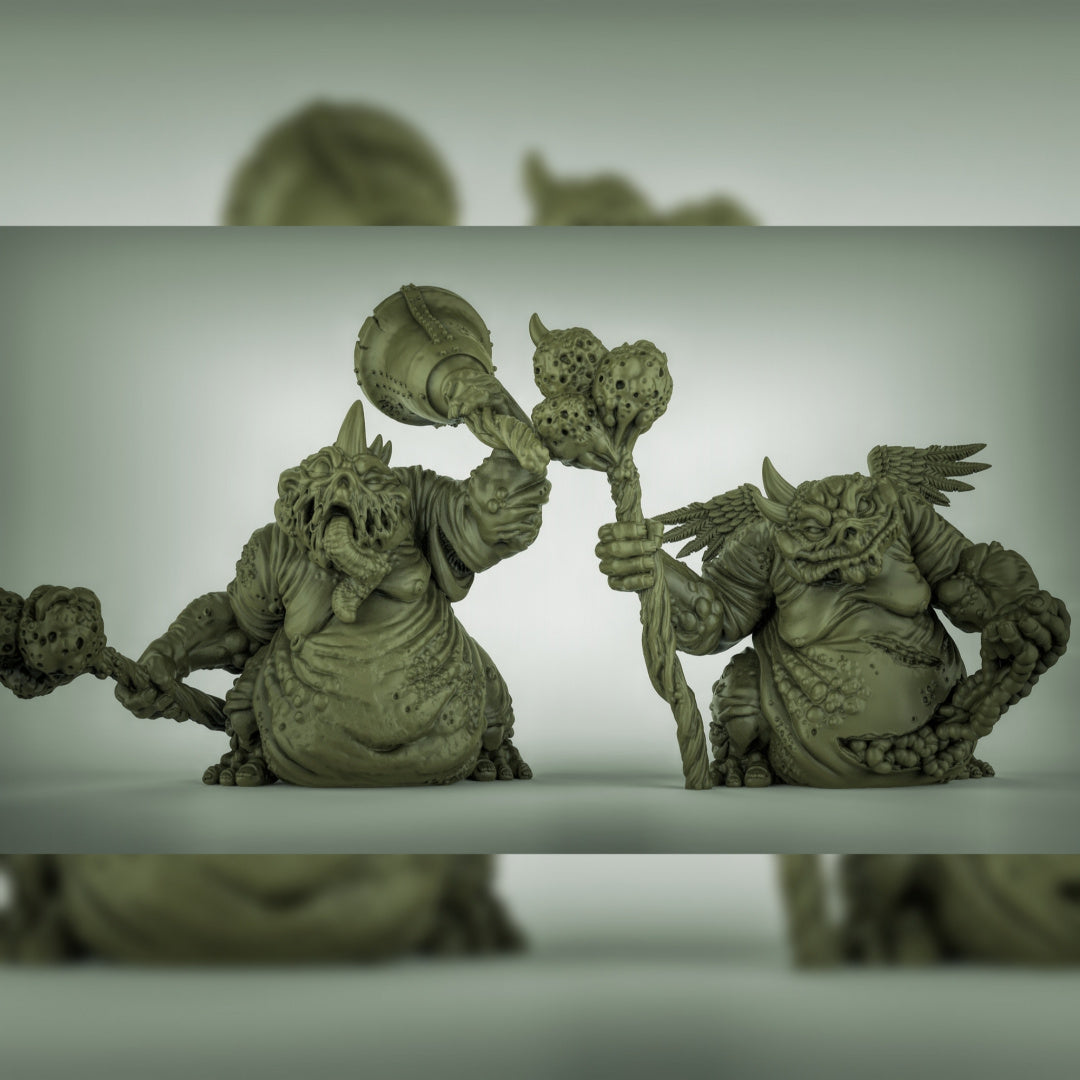 Nalfeshnee Alternant Head Models (Pair) for Dungeons & Dragons & Board RPGs