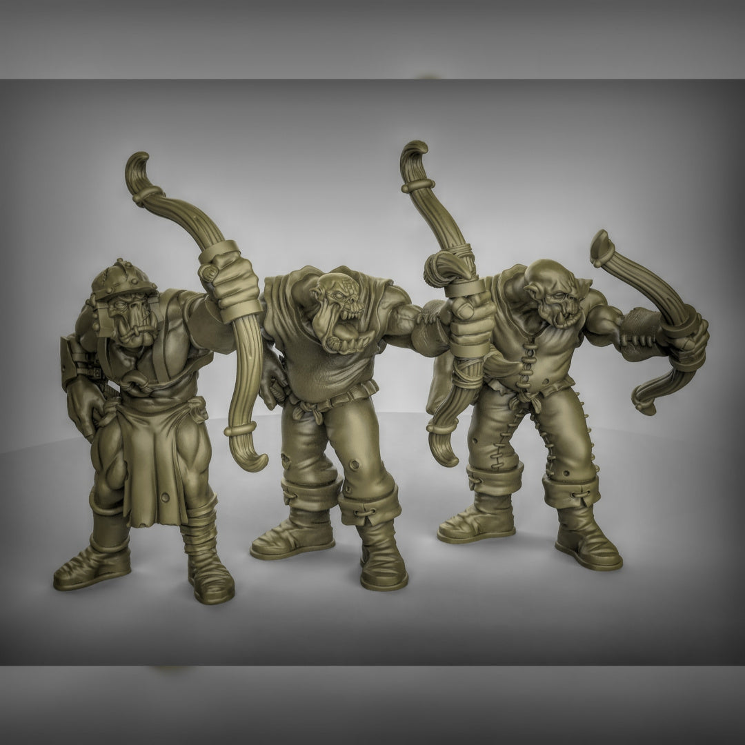 Orc's with Bows Resin 3D Models for Dungeons & Dragons & Board RPGs