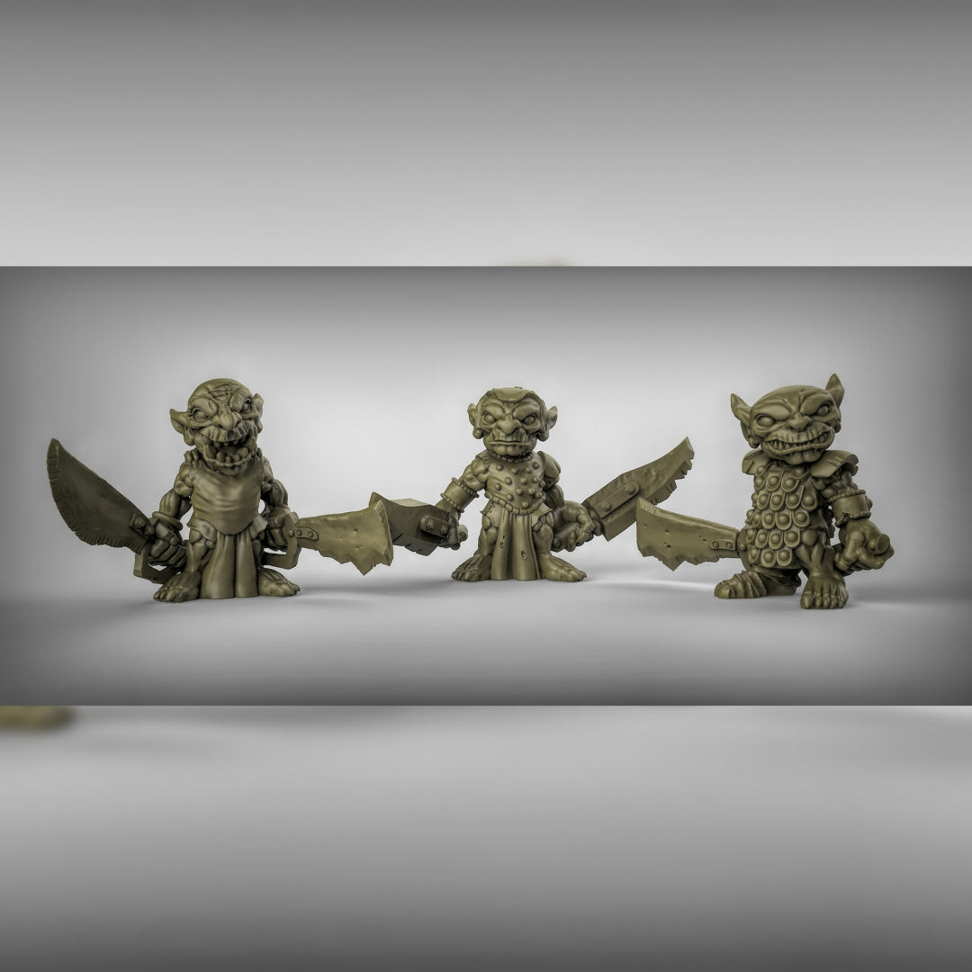 Goblins with Hand Weapons Resin 3D Models for Dungeons & Dragons & Board RPGs