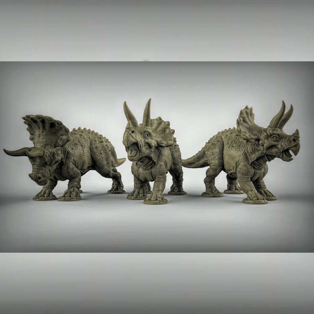 Triceratops Dinosaur Resin Miniatures for DnD | Tabletop Gaming