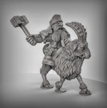 Dwarf Goat Riders - Resin 3D Miniature Model for Dungeons & Dragons & Board RPGs