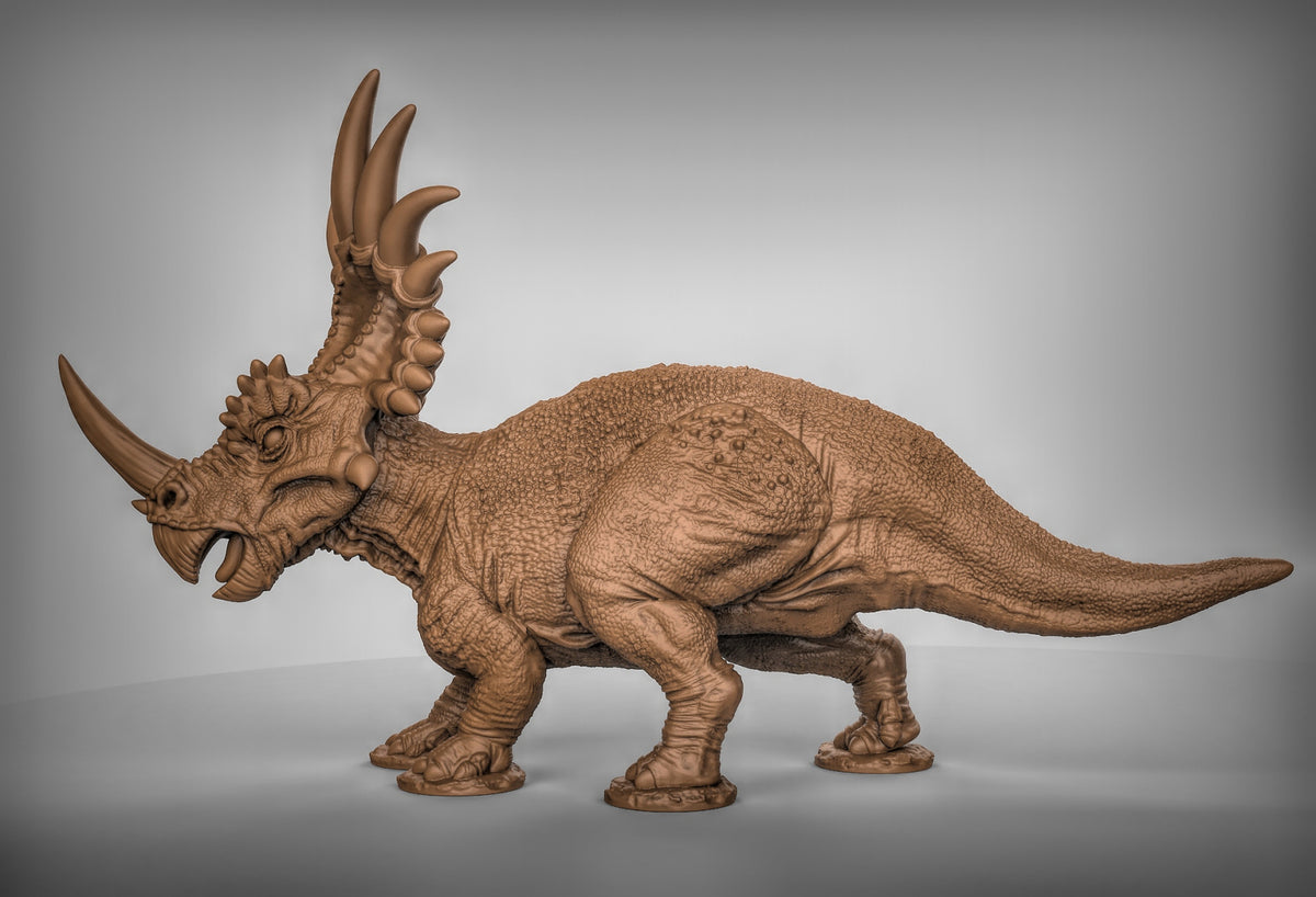 Styracosaurus Dinosaur Pair | Resin Miniatures for DnD | Tabletop Gaming