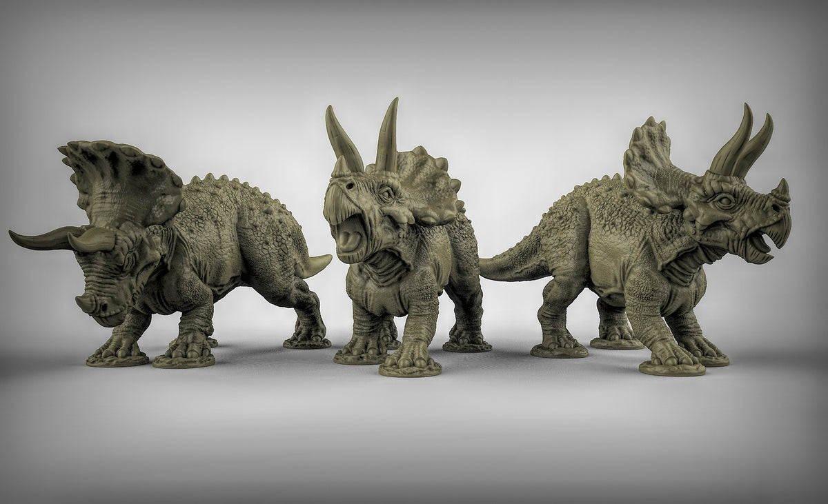 Triceratops Dinosaur Resin Miniatures for DnD | Tabletop Gaming