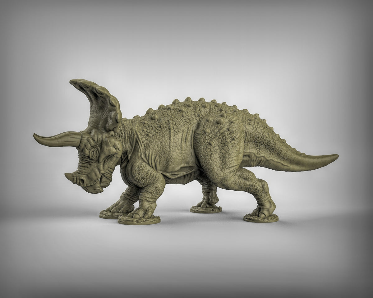 Triceratops Dinosaur Resin Miniatures for DnD | Tabletop Gaming