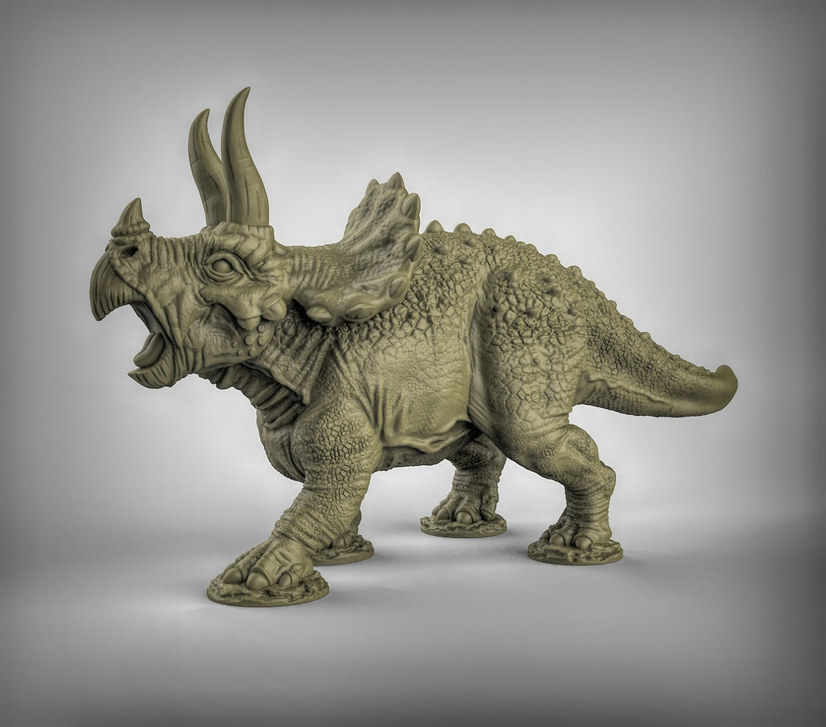 Triceratops Dinosaur Resin Miniatures for DnD | Tabletop Gaming