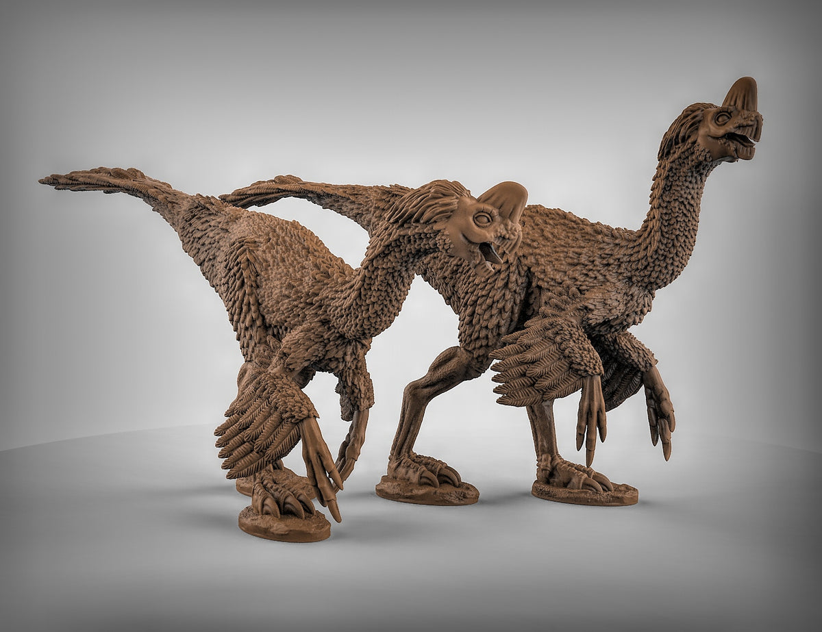 Oviraptor Dinosaurs Resin 3D Models for Dungeons & Dragons & Board RPGs