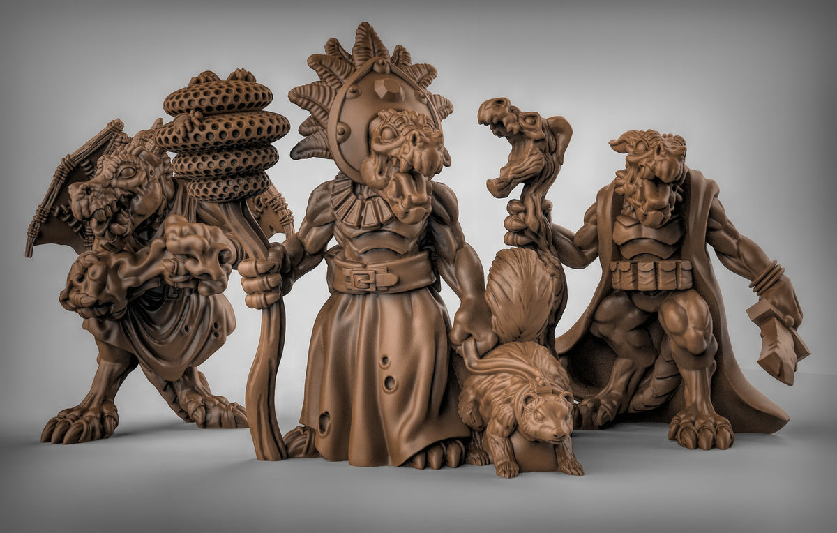 Kobold Spell Casters Resin 3D Models for Dungeons & Dragons & Board RPGs