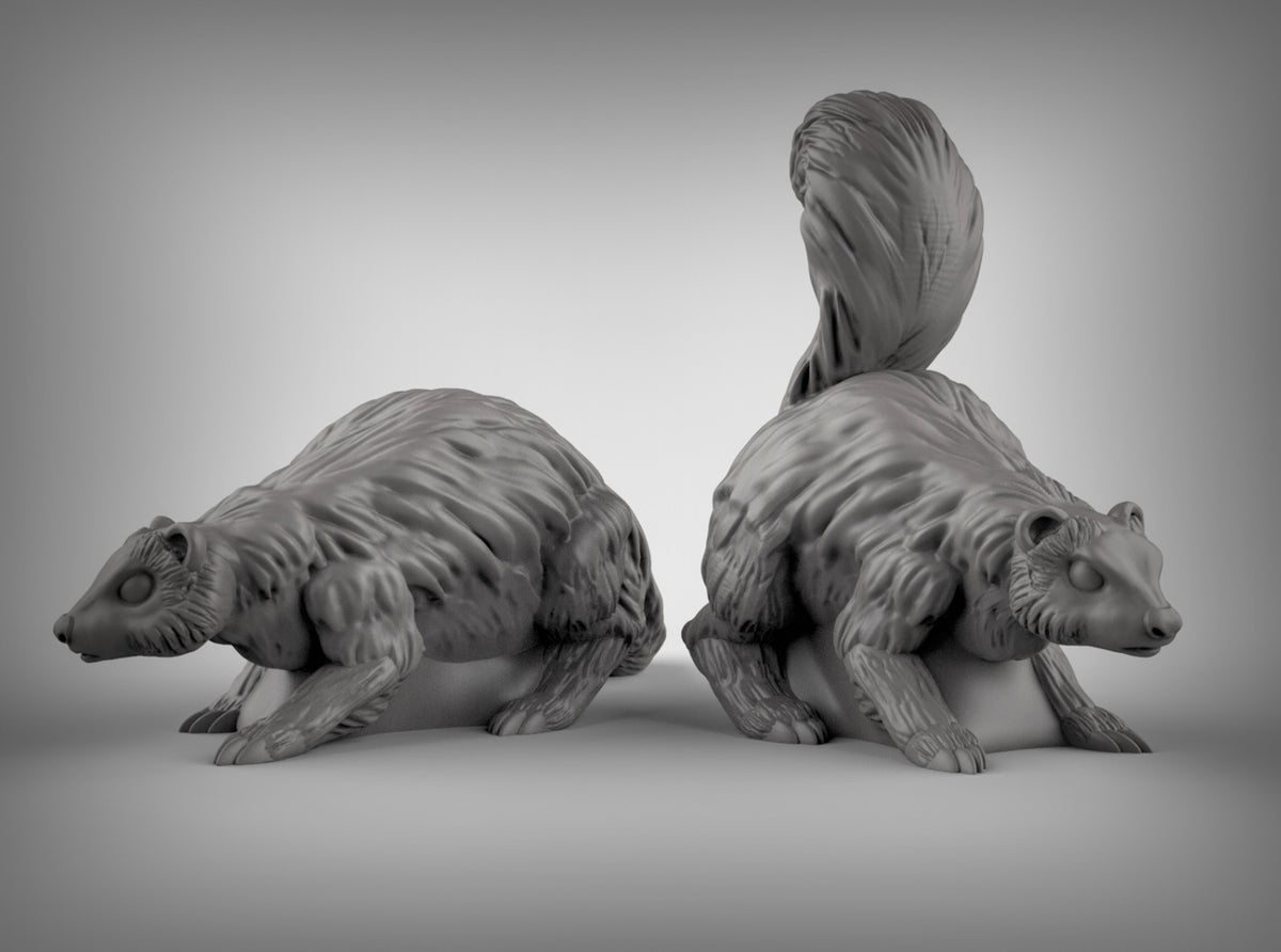 Skunks Resin Miniature for DnD | Tabletop Gaming