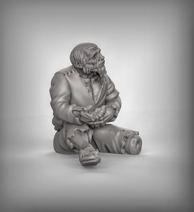 NPC's Beggar's Resin 3D Models for Dungeons & Dragons & Board RPGs