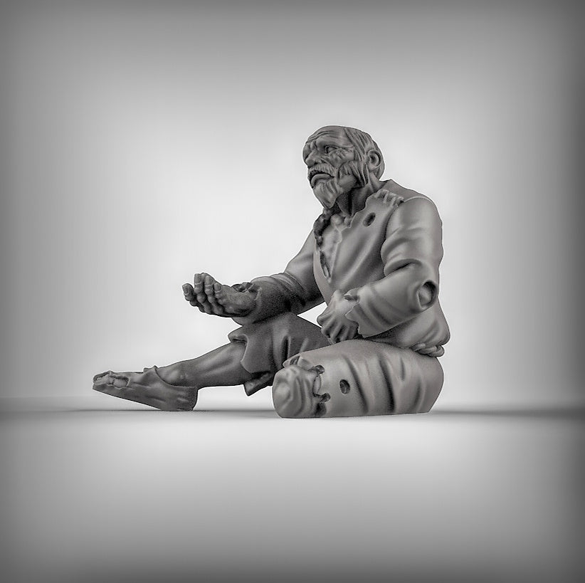 NPC's Beggar's Resin 3D Models for Dungeons & Dragons & Board RPGs