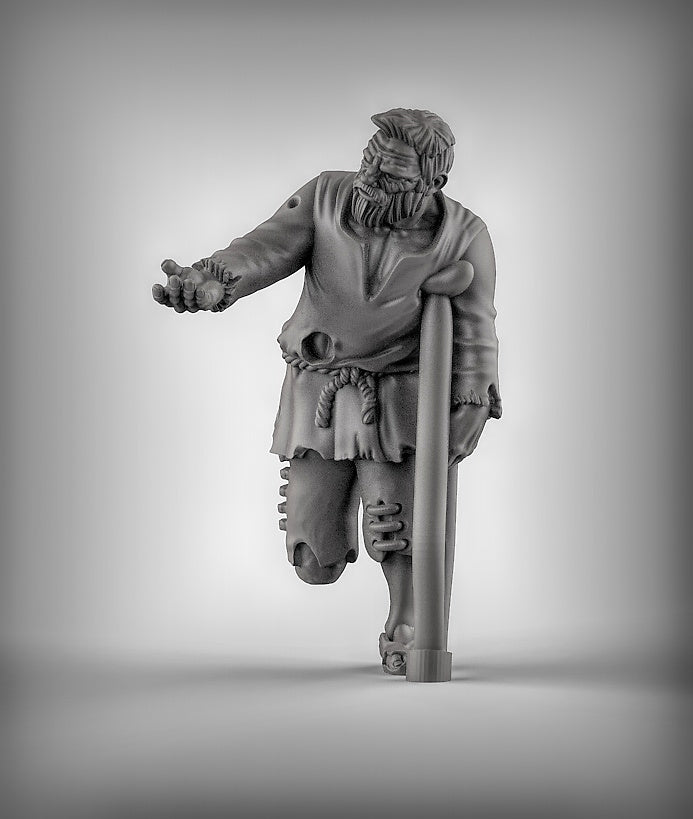 NPC's Beggar's Resin 3D Models for Dungeons & Dragons & Board RPGs