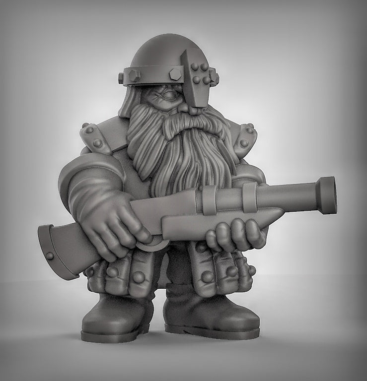 Dwarves with Rifles Resin Miniature for DnD | Tabletop Gaming