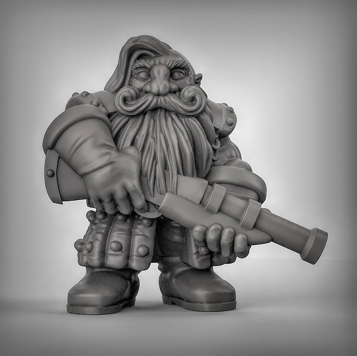 Dwarves with Rifles Resin Miniature for DnD | Tabletop Gaming