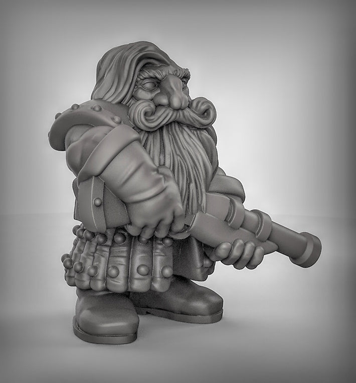 Dwarves with Rifles Resin Miniature for DnD | Tabletop Gaming
