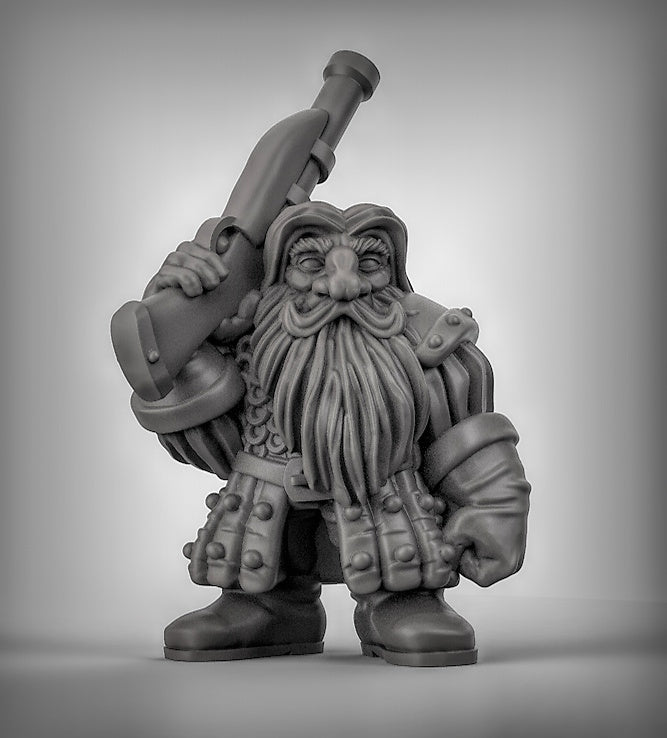 Dwarves with Rifles Resin Miniature for DnD | Tabletop Gaming