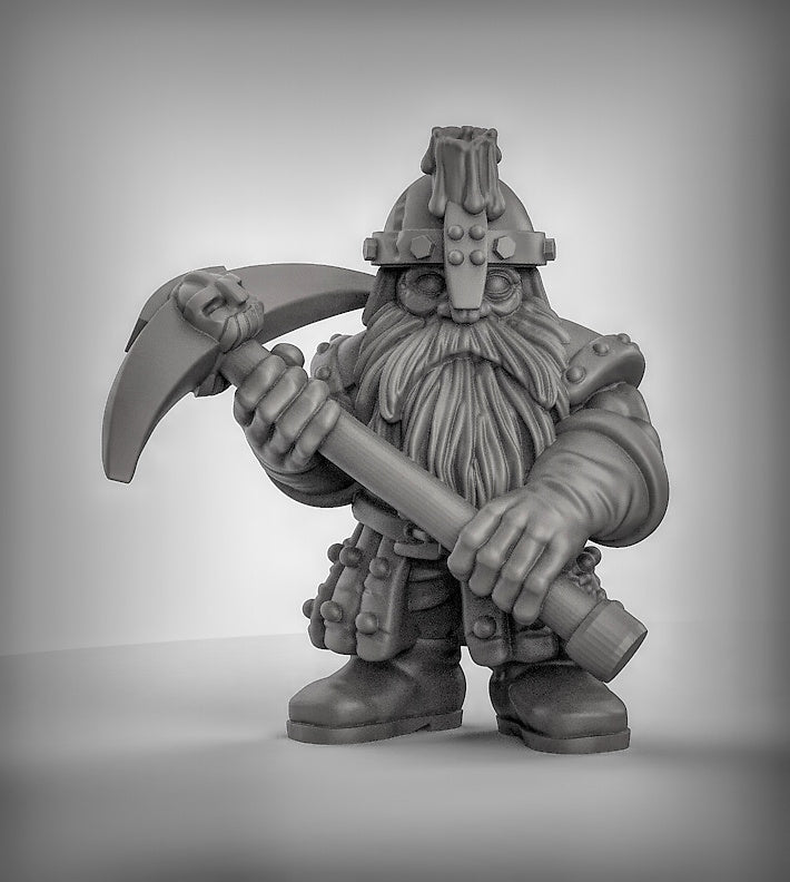Dwarf miners Resin 3D Models for Dungeons & Dragons & Board RPGs