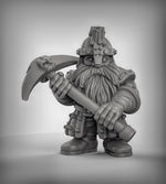 Dwarf miners Resin 3D Models for Dungeons & Dragons & Board RPGs
