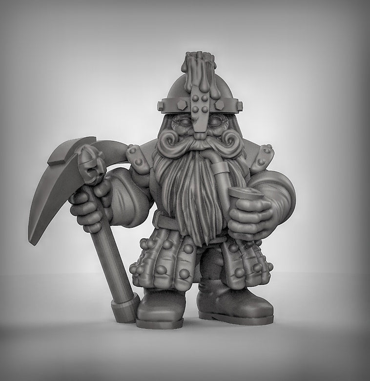 Dwarf miners Resin 3D Models for Dungeons & Dragons & Board RPGs