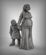 NPC'S Women and child Resin 3D Models for Dungeons & Dragons & Board RPGs