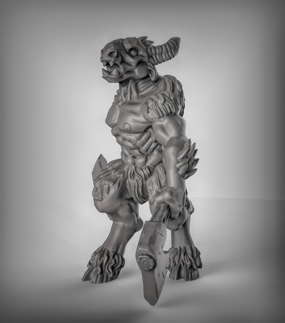 Beastmen Double Axes Resin 3D Models for Dungeons & Dragons & Board RPGs