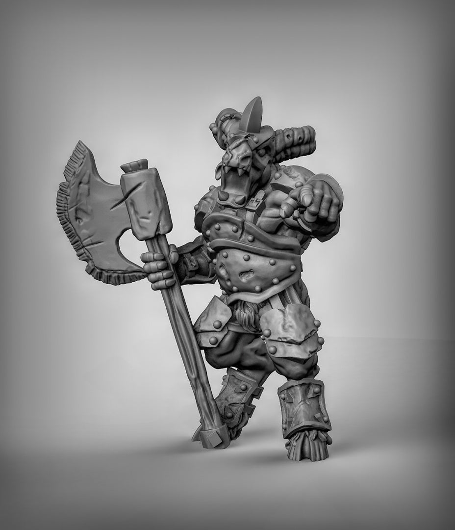 Armored Beastmen Resin Miniature for DnD | Tabletop Gaming