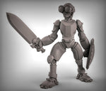 Warforged with Swords and Shields Resin Miniature for DnD | Tabletop Gaming