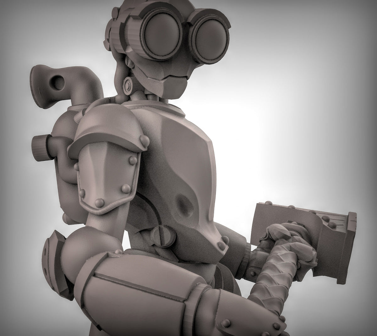 Warforged with Hammers Resin Miniature for DnD | Tabletop Gaming