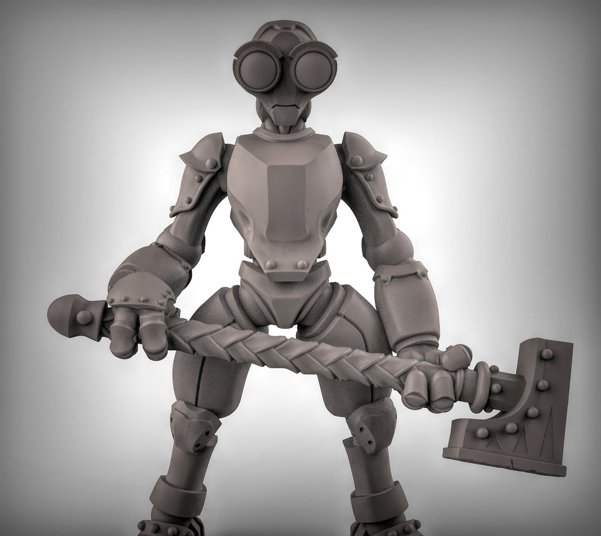 Warforged with Hammers Resin Miniature for DnD | Tabletop Gaming